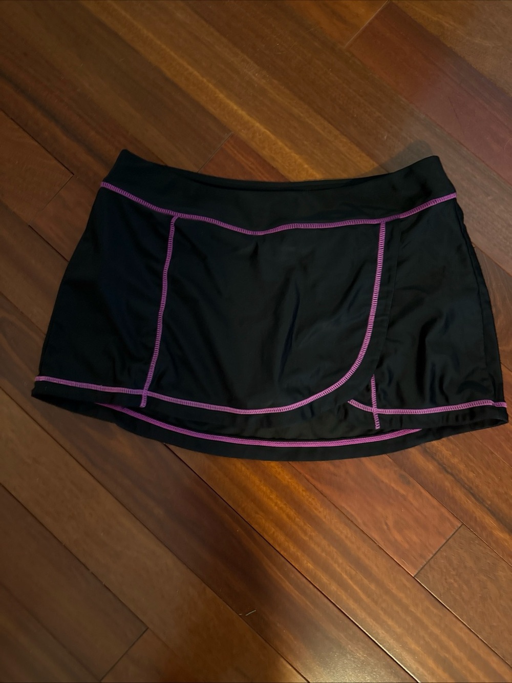 Women's Zero X Posur Swimwear Skort Skirt Bikini Bottom Size Med Black Beach